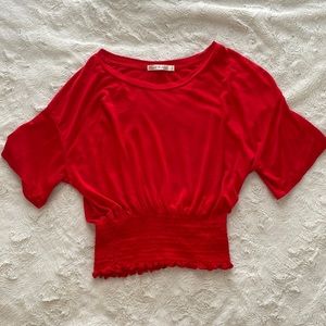 clean red bohemian shirt